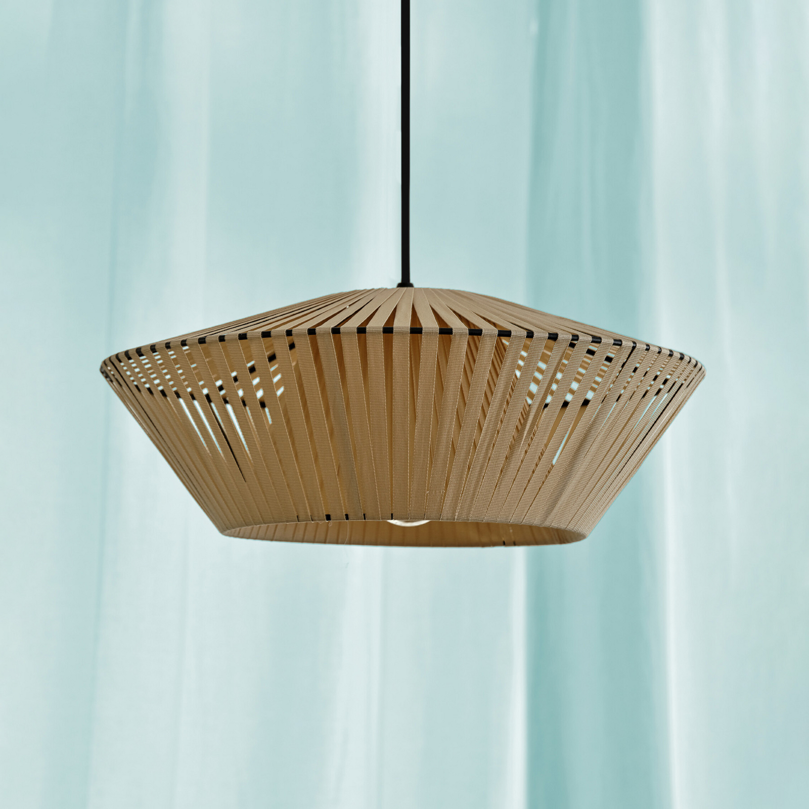 OSRAM hänglampa Decor Stripes Ø 40,5 cm, beige, textil, E27